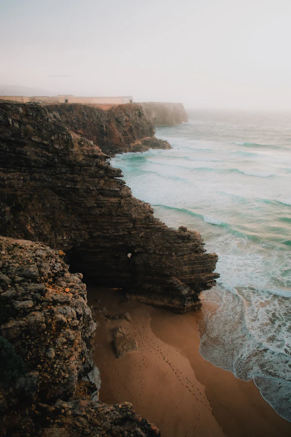 Cliffs over a beach in the Algarve